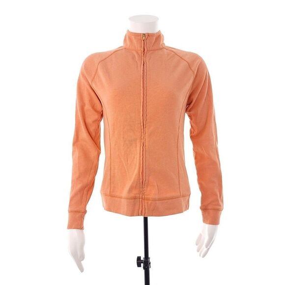 Peter Millar Womens Small Full Zip Mock Neck Long Sleeve Orange Jacket - Picture 1 of 12